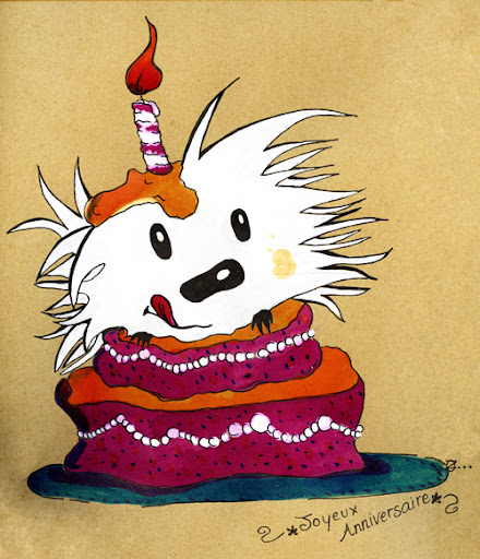 Cactus et le gateau danniversaire La gourmandise est un vilain défaut.. mais pas pour Cactus !