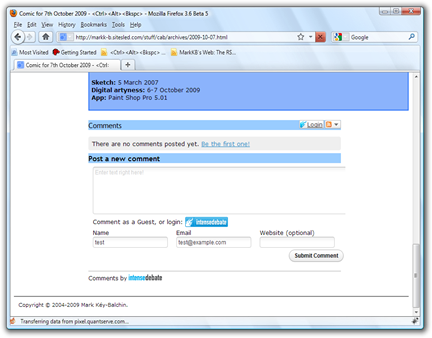 Comic for 7th October 2009 - CtrlAltBkspc - Mozilla Firefox 3.6 Beta 5 (3)