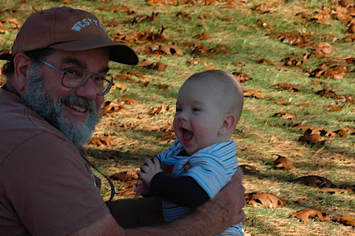 Having a good time with Grampy