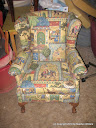 Patterned Wing Chair, After