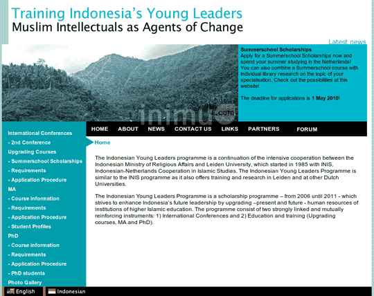 Screenshot situs Indonesia Young Leaders Screenshot situs Indonesia Young Leaders