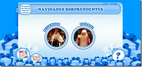 Aspecto de la web Navidades sorprendentes