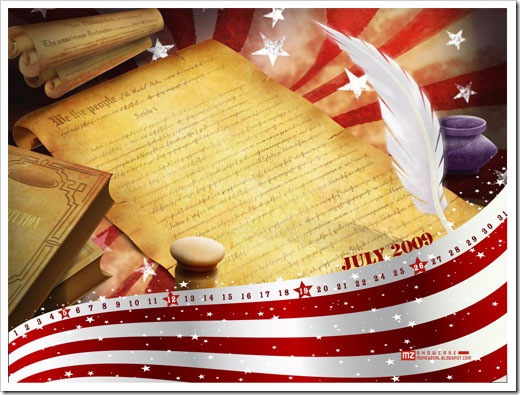 Desktop Wallpaper Calendar _ 4 July _USA Independence day