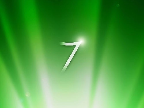 Free windows 7 wallpaper. Green,  3d, vector background 