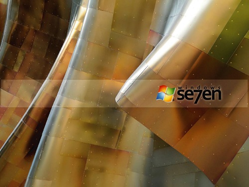 Amazing Windows seven-7 unofficial 
abstract wallpaper background, metallic. 