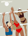Women playing beach volleyball. pictures of women beach volleyball
