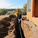 Steve laying drain pipe 2/5
