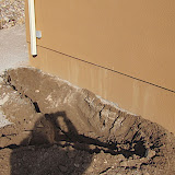 Begin trench near guest BR 2/5