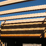 Kitchen beams in place - W view 5/25