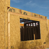Outside view of theater walls/beams