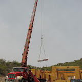 Dropping beam into place