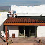 Back patio tile progress 10/2