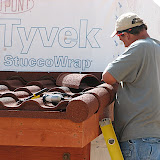 Install gable caps 10/4