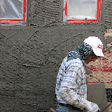 Close-up: chicken wire, scratch coat