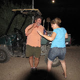 Dancing to "Baby Got Back"