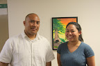 FLY Lead Case Manager Abe Menor and Alana smile after a successful advisor session