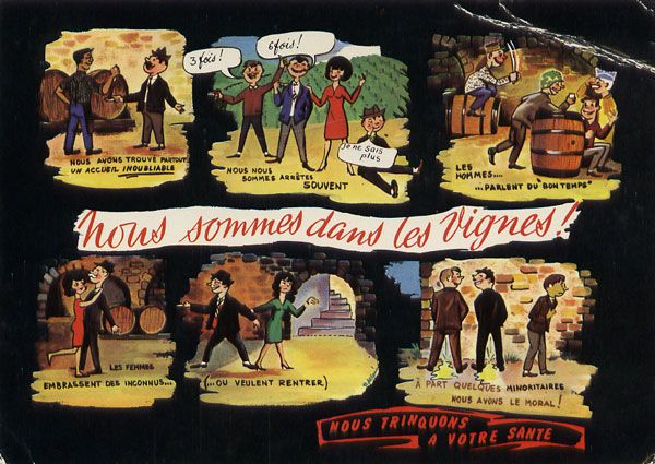 Cartes Postales Pop et  Kitsch des années 50, 70 et 70 - Pop and kitsch vintage postcards from the fifties, the sixties and the seventies : Quelques mots d'humour
