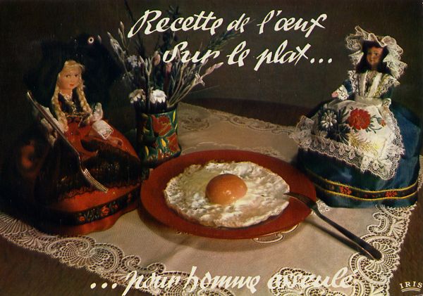 Cartes Postales Pop et  Kitsch des années 50, 70 et 70 - Pop and kitsch vintage postcards from the fifties, the sixties and the seventies : L'eau à la bouche ?
