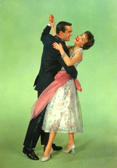 Cartes Postales Pop et  Kitsch des années 50, 70 et 70 - Pop and kitsch vintage postcards from the fifties, the sixties and the seventies : Dance, dance dance