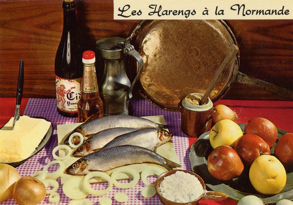 Cartes Postales Pop et  Kitsch des années 50, 70 et 70 - Pop and kitsch vintage postcards from the fifties, the sixties and the seventies : A table !? / Regrettable food