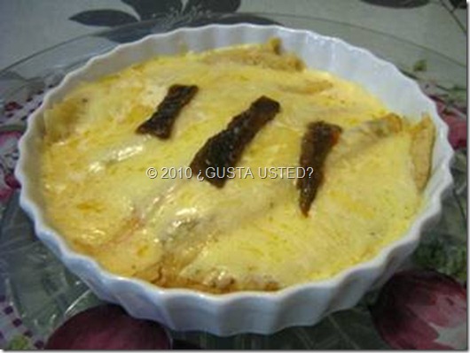 Crepas rellenas de poblano en salsa Me gusta ponerlas sin encimarlas