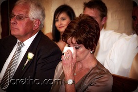 Groom's mother crying - Joretha Taljaard Wedding Photography