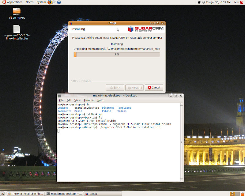 Installing .bin file on Linux Max's Space