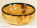 SOLD! - Eucalyptus Burl & resin, 9in. diam.