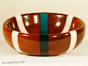 SOLD! - Basque Flag: Bloodwood & resin, 10in. diam.
