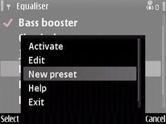 A new preset option for graphic equalizer on E71