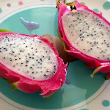The inside of a dragonfruit