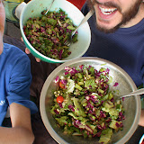 Another day, another couple of huge rainbow salads. Lucky us!