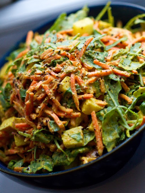 thanksgiving-kathys-vegan-tahini-carrot-arugula