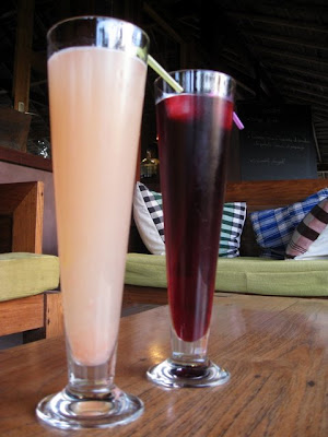 Cocktails at the bar at Les Collines de Niassam resort in Senegal