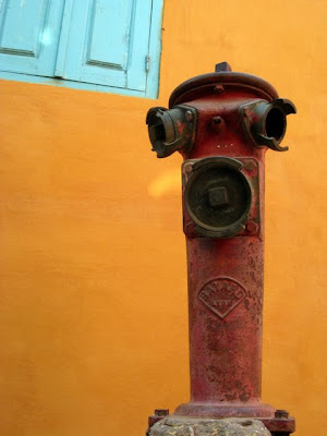 Fire hydrant on the Ile de Goree in Dakar Senegal