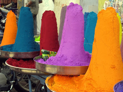 Dye cones in Pushkar
