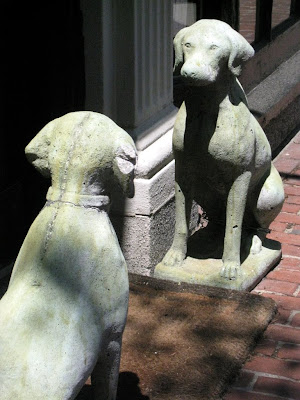 Stone dogs in Boston