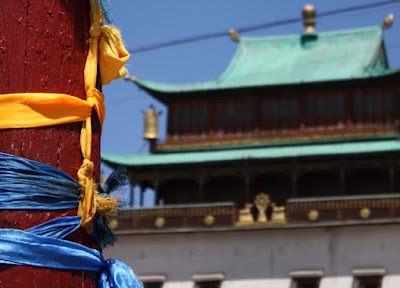 Gandan Monastery in Ulaanbaatar Mongolia