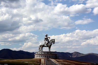 Giant statue of Genghis Khan in Terelj National Park in Mongolia