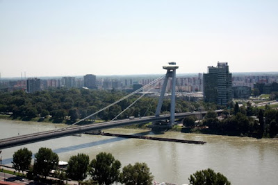 Soviet-era bridge in Bratislava Slovakia