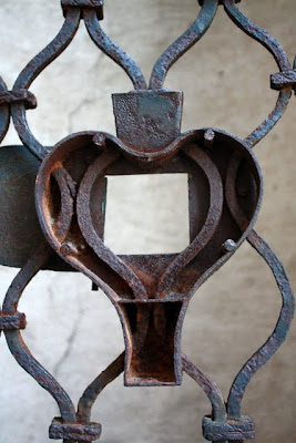 Heart shaped fence in Bratislava Slovakia
