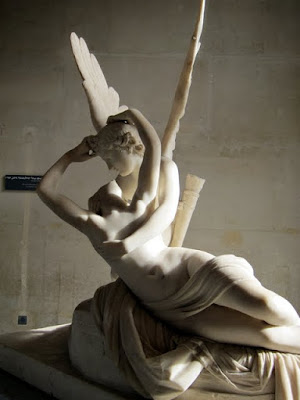 Canova's Cupid and Psyche sculpture in the Louvre on a private after-hours gour