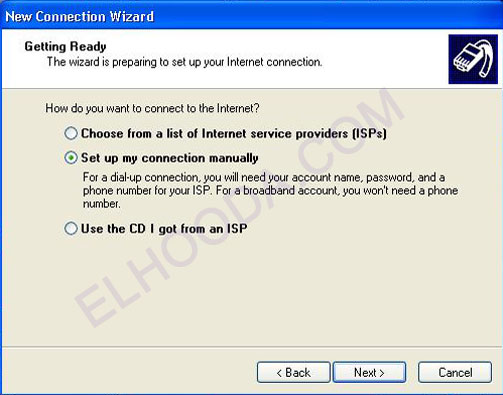 Klik di sini untuk memperbesar gambar Setup Network Connection Manually