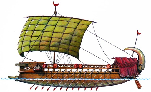 Ассиро-финикийский торговый корабль