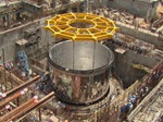 Core of India’s Fast Breeder Nuclear Reactor being transported & lowered into the safety vessel