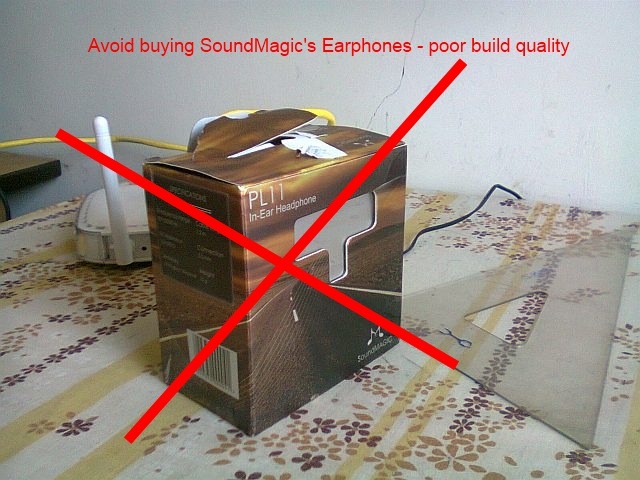 Avoid buying the Chinese brand SoundMagic's earphones - have poor build quality