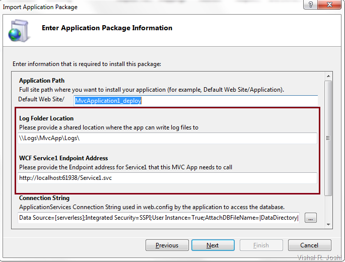 Parameters Import Application