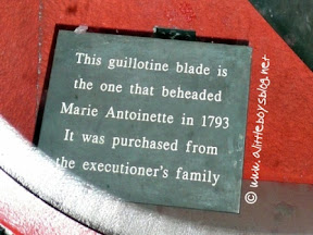 The guillotine that beheaded Marie Antoinette
