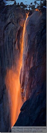 backyard waterfall with fire