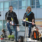 Matt Levine and I on stage at the Stamford Thanksgiving Day Parade, 2009